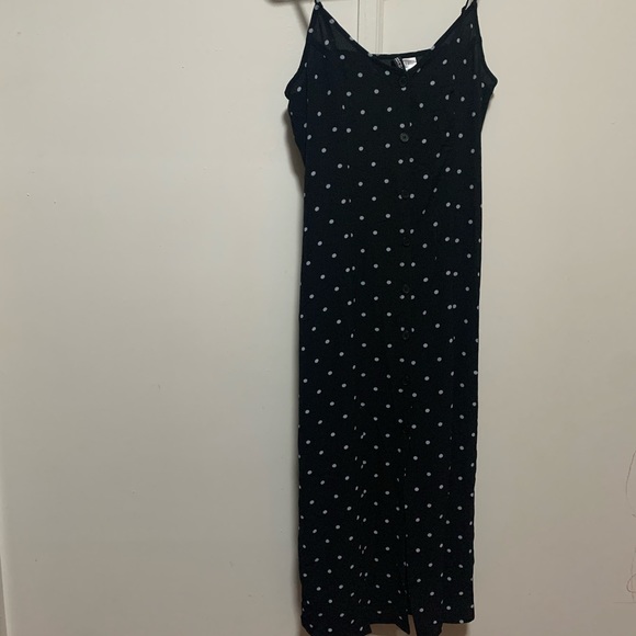 H&M Black Polka Dot Print V-Neck Dress - Picture 1 of 3